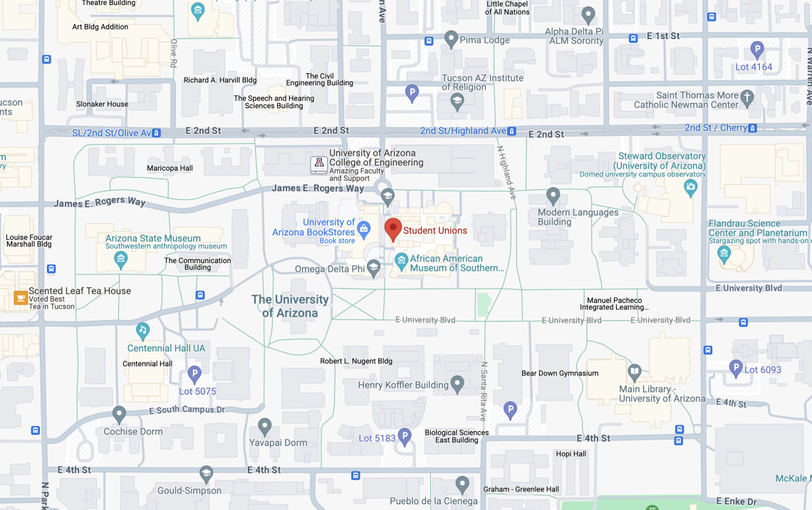 Map of UA Student Unions